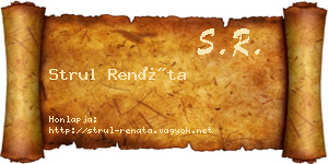 Strul Renáta névjegykártya